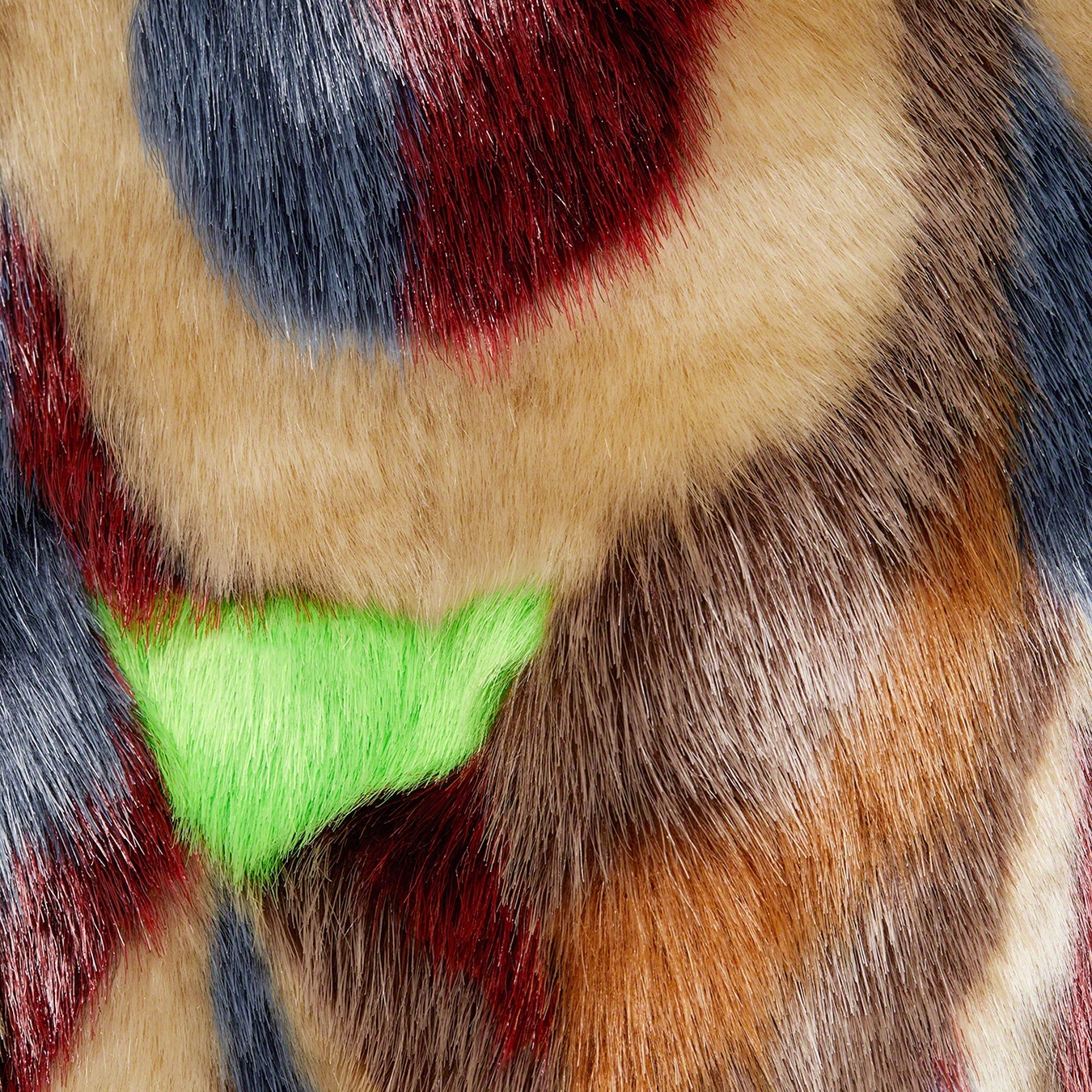 Multicolor Faux Fur Bomber Jacket view 7